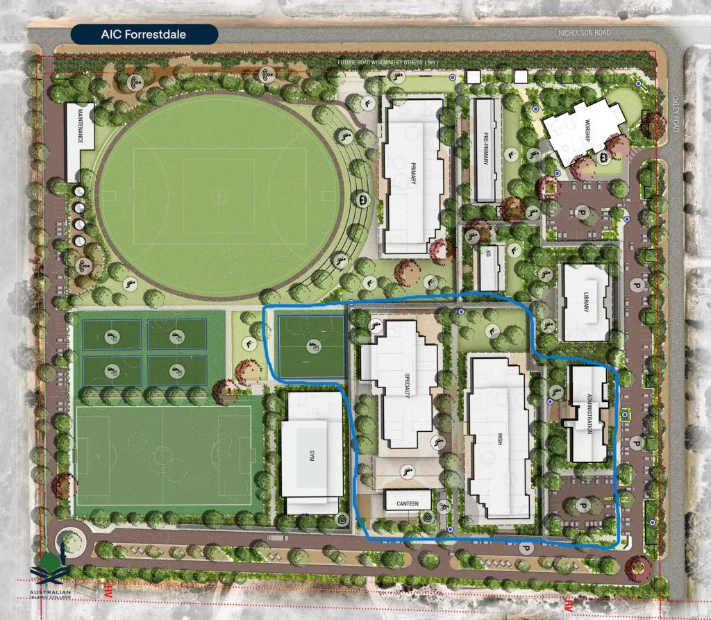 Plans of the Stage 2 high school campus for Australian Islamic College Forrestdale